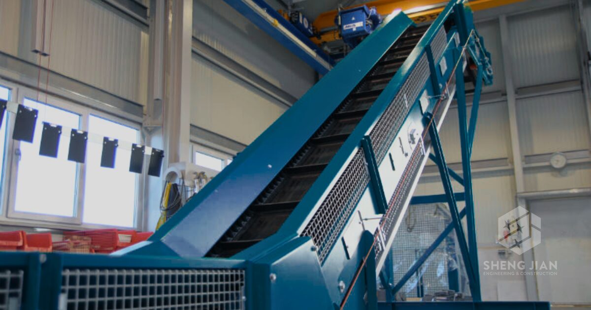 Pneumatic conveyors in operation in an industrial setting.