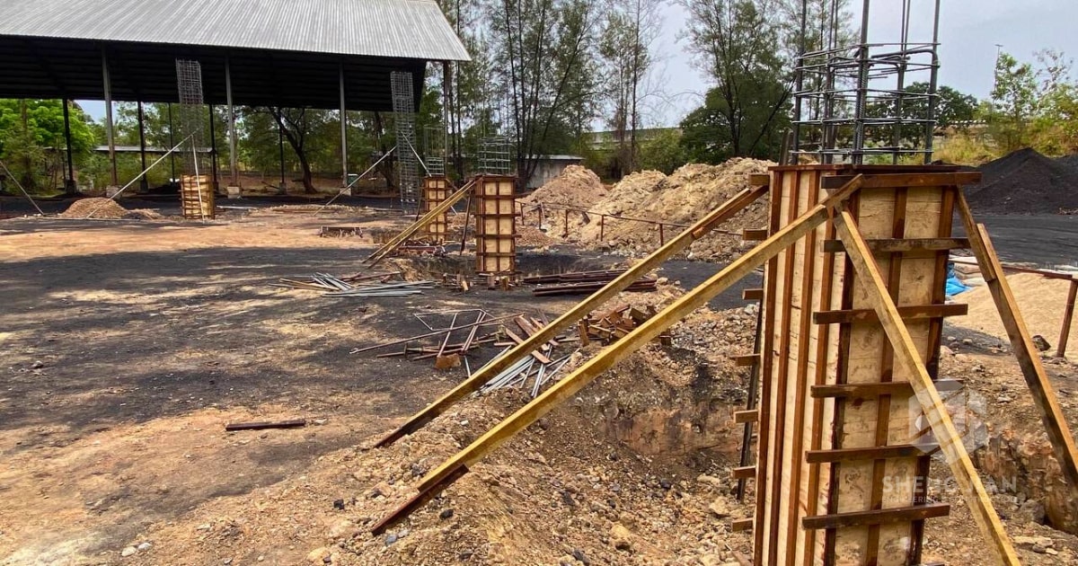 A construction site for a new building